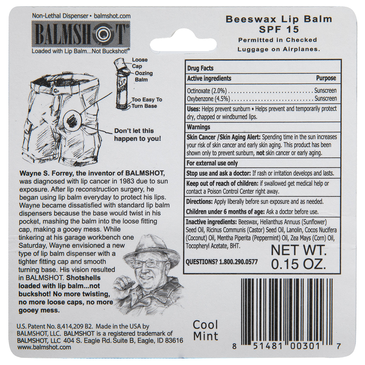 Cool Mint Beeswax Lip Balm