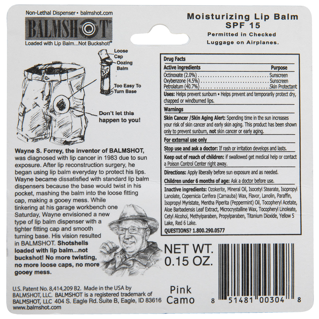 Pink Camo Vanilla Mint Lip Balm