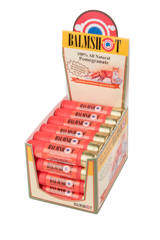 Pomegranate Beeswax Lip Balm - 24 Pack (100% All Natural)