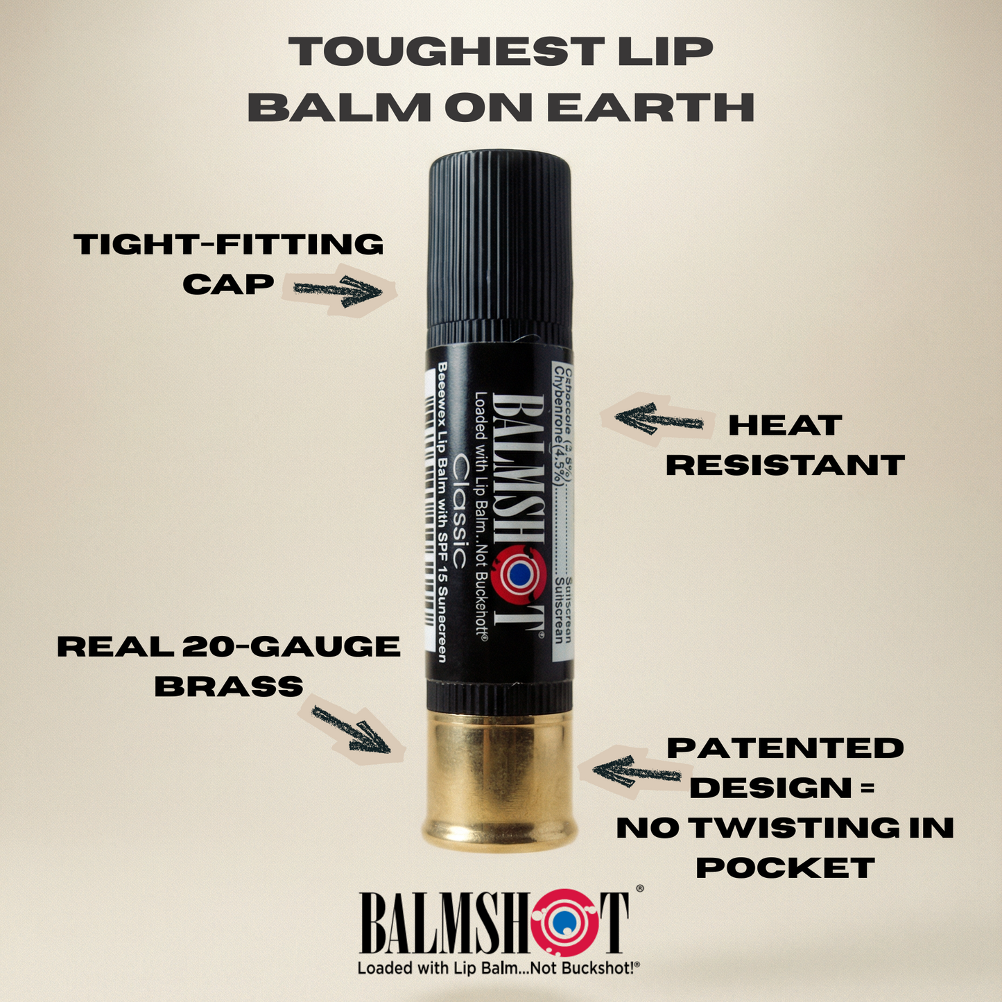 NEW Black Classic Beeswax Lip Balm