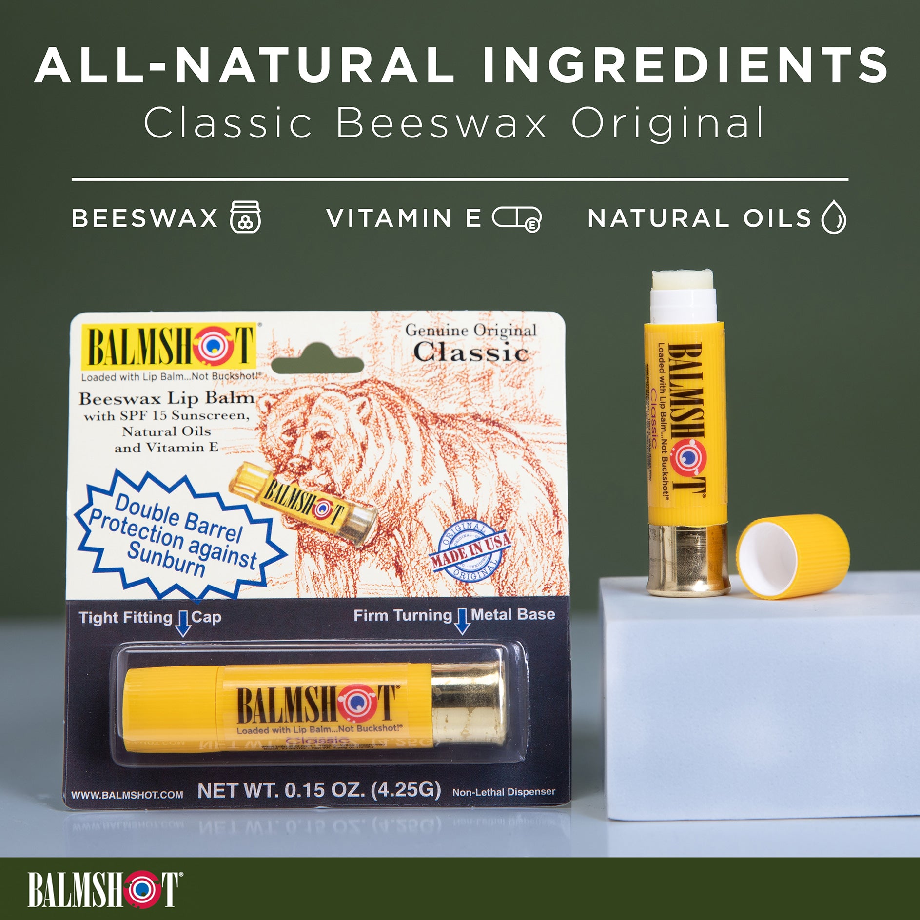 4- Pack Classic Beeswax Lip Balm – BALMSHOT