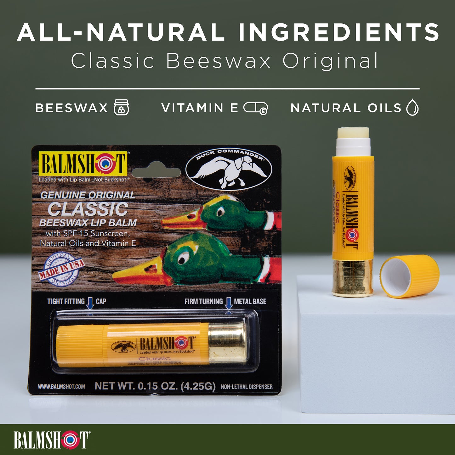 NEW! Duck Commander | Balmshot Classic Beeswax Lip Balm