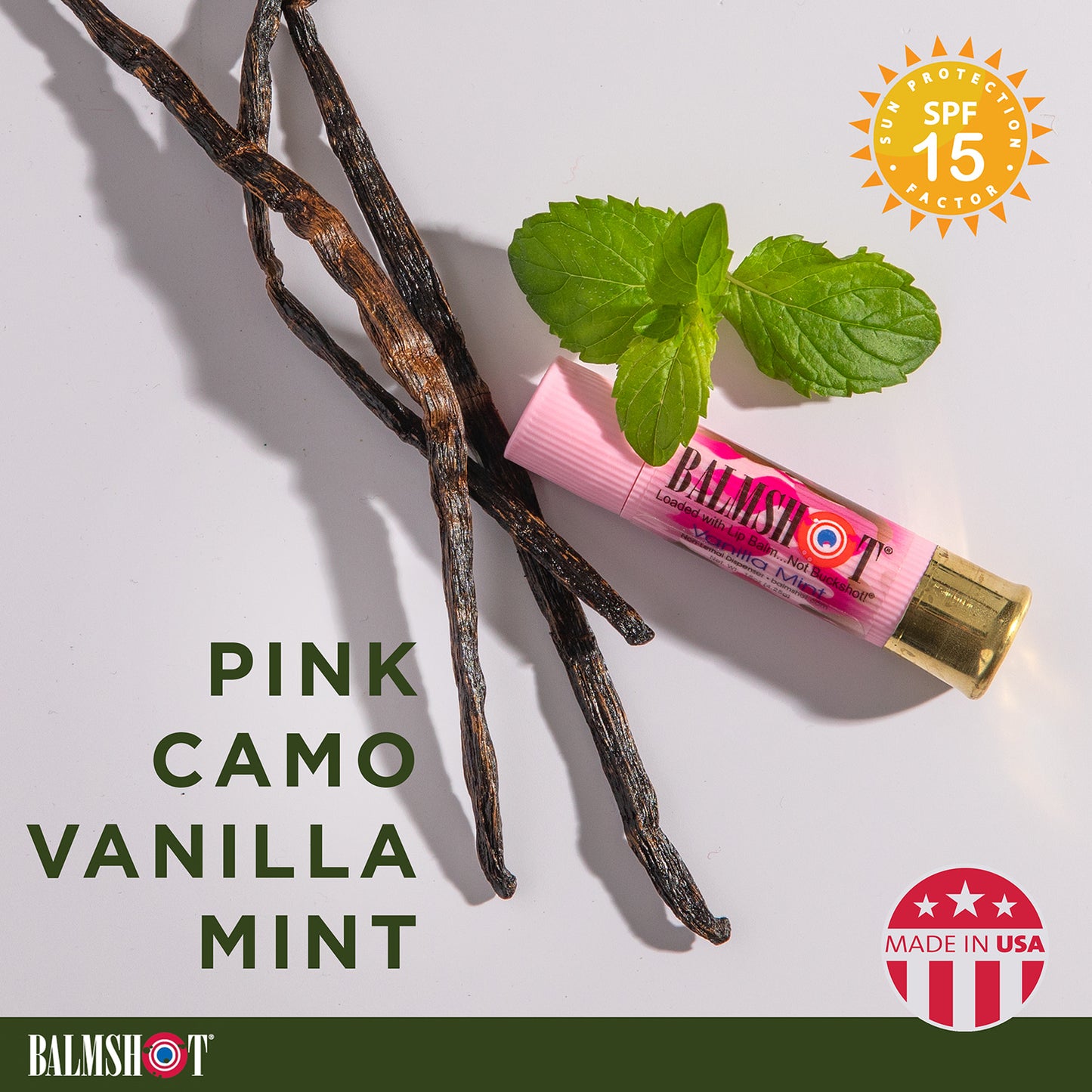 4-Pack Pink Camo Vanilla Mint Lip Balm
