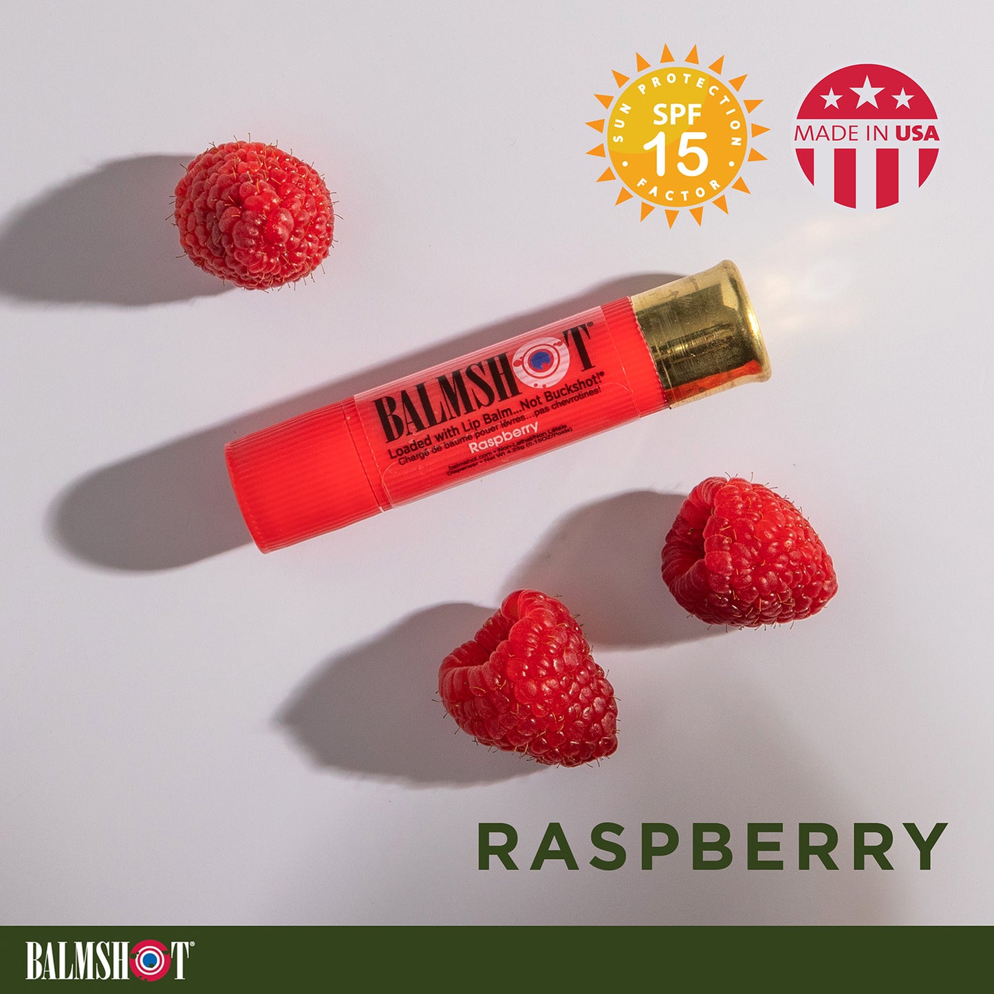 24-Pack Raspberry American Flag Lip Balm
